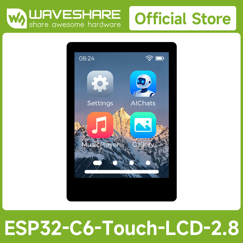 Waveshare Esp32 - لوحة تطوير Waveshare ESP32-C6 بشاشة لمس