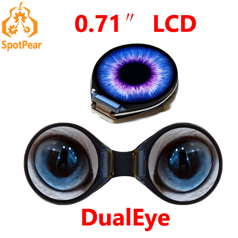 Doit Esp32 - Waveshare 0.71 بوصة مزدوجة العين مستديرة