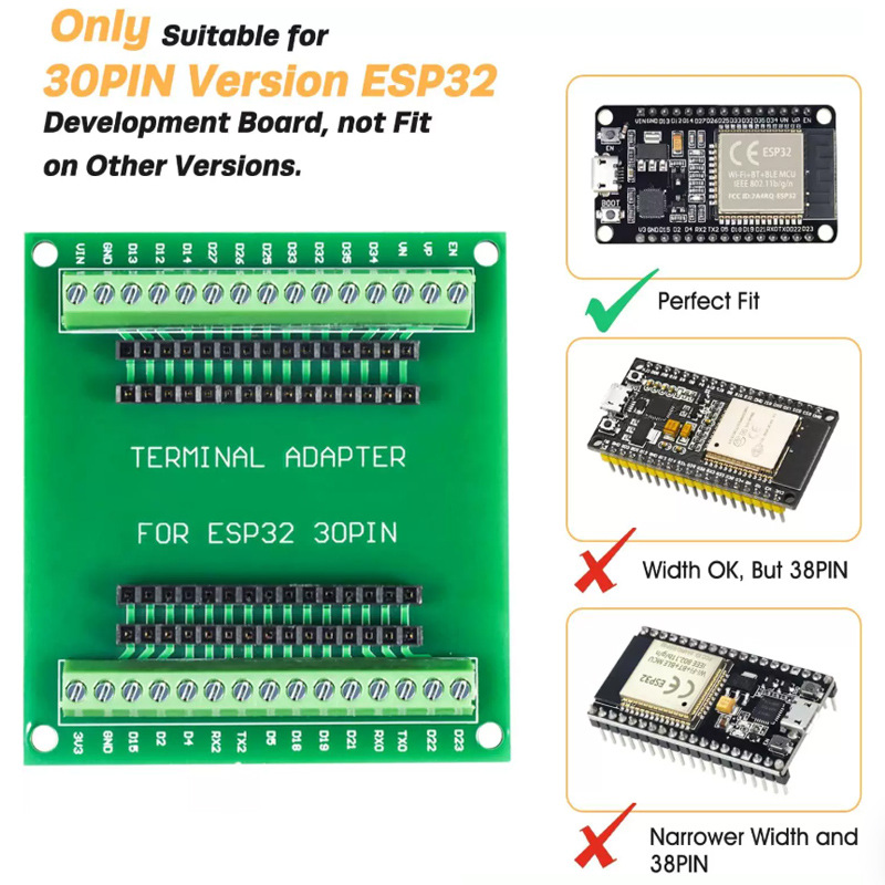 Nodemcu 32S - لوحة تطوير ESP32، طراز NodeMCU-32S، ESP32-32D،