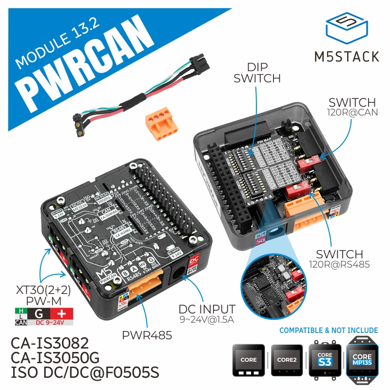 M5Stack - وحدة M5Stack الرسمية PWRCAN 13.2 مع
