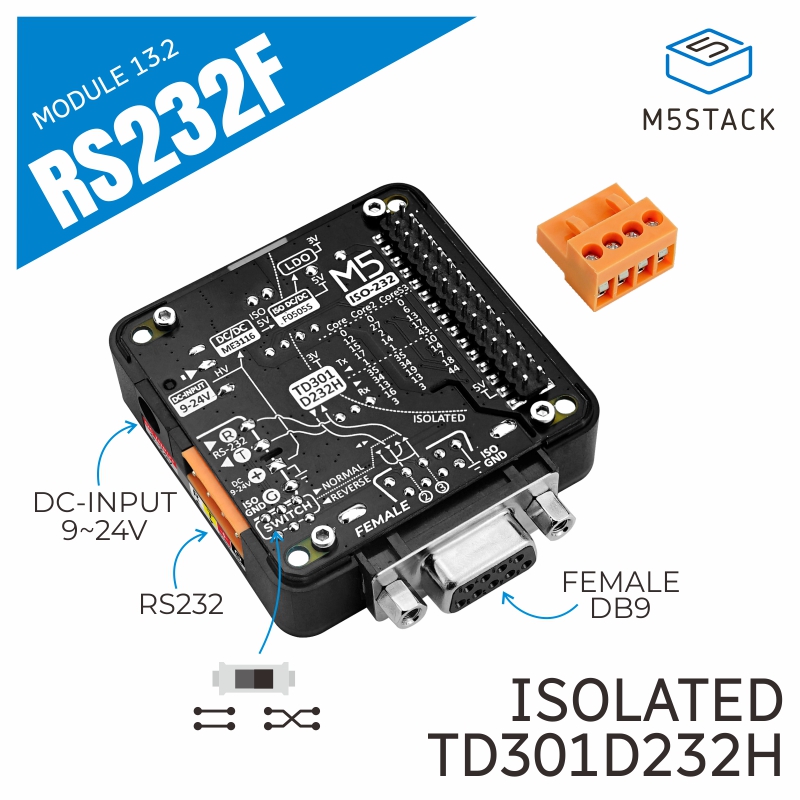 M5Stack - وحدة M5Stack الرسمية RS232 13.2 مع