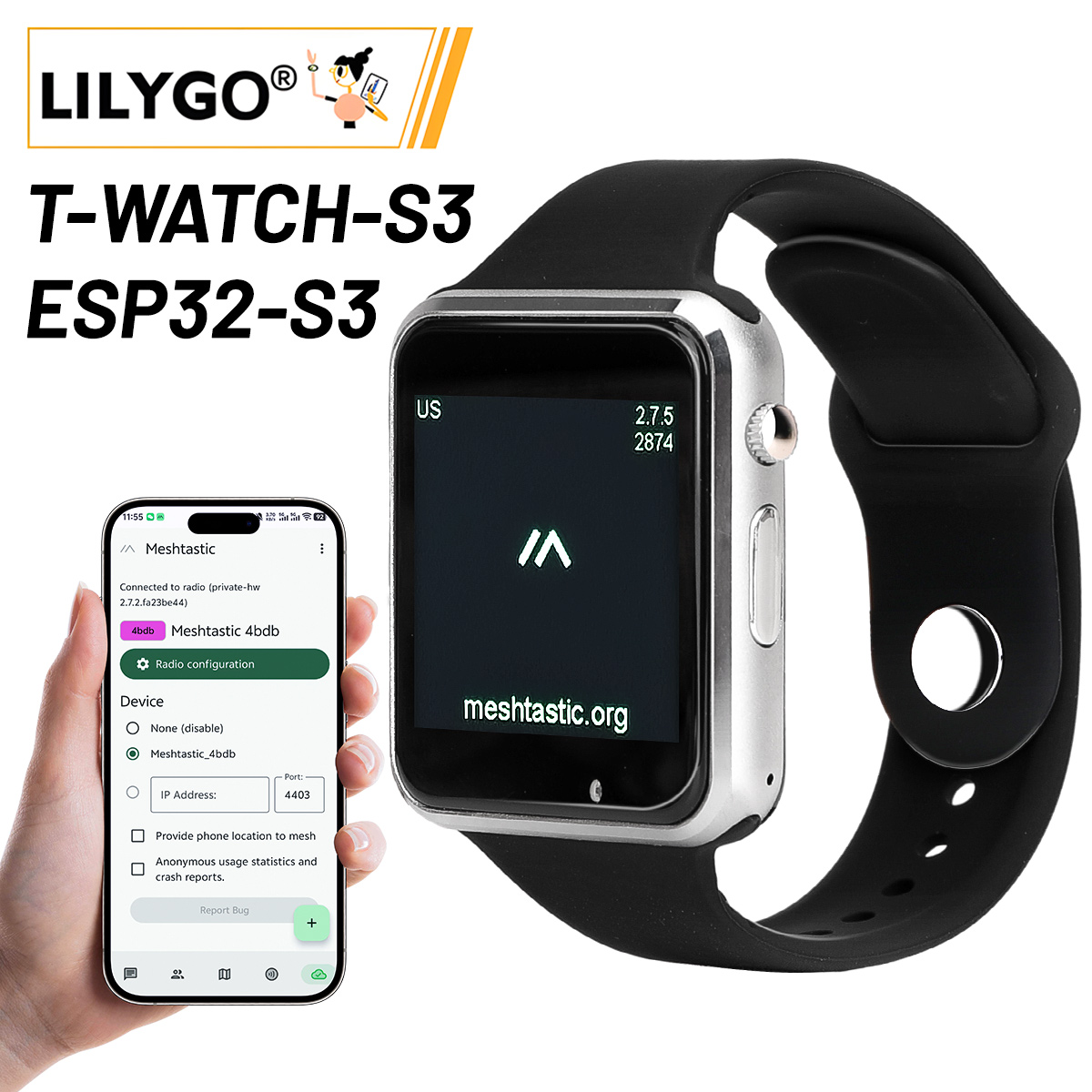 Ttgo T Watch - LILYGO T Watch S3 Lora Meshtastic