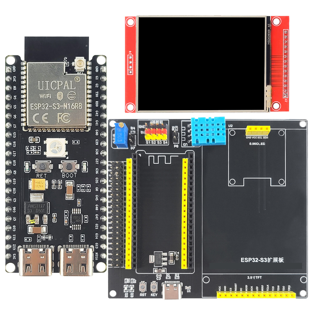 Esp32 S3 Devkitc 1 - ESP32-S3-DevKitC-1 مجموعة لوحة التطوير مع 2.8