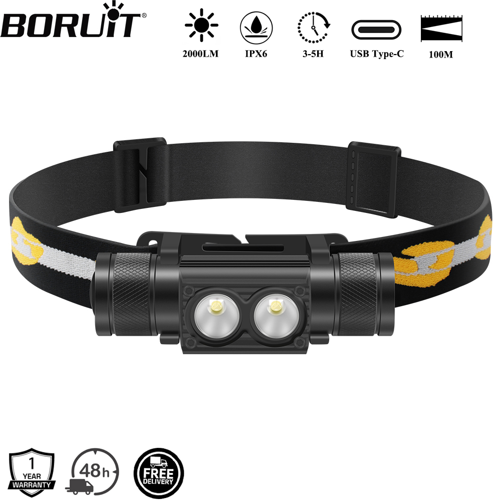 Lolin D32 - BORUiT D25 كشافات LED مزدوجة 2000LM