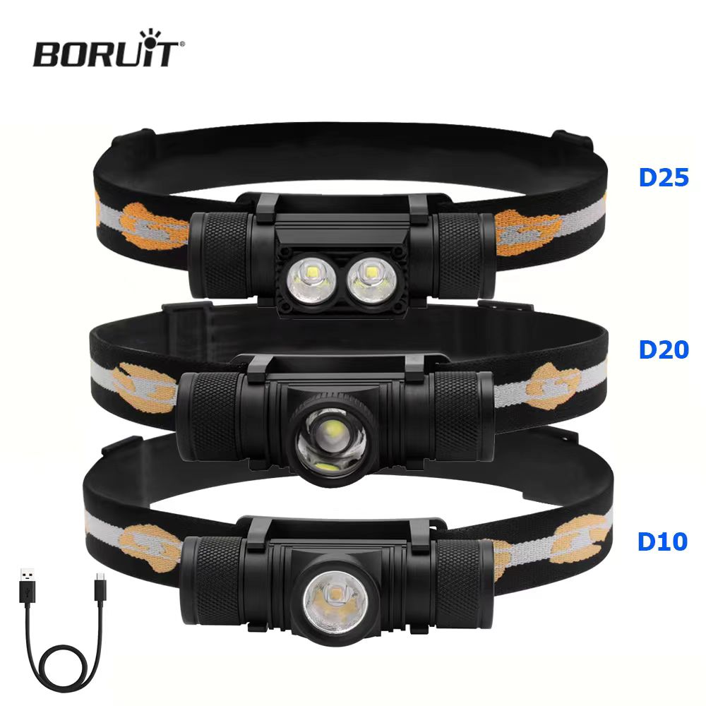 Lolin D32 - BORUiT D10/D20 كشافات LED قوية 18650