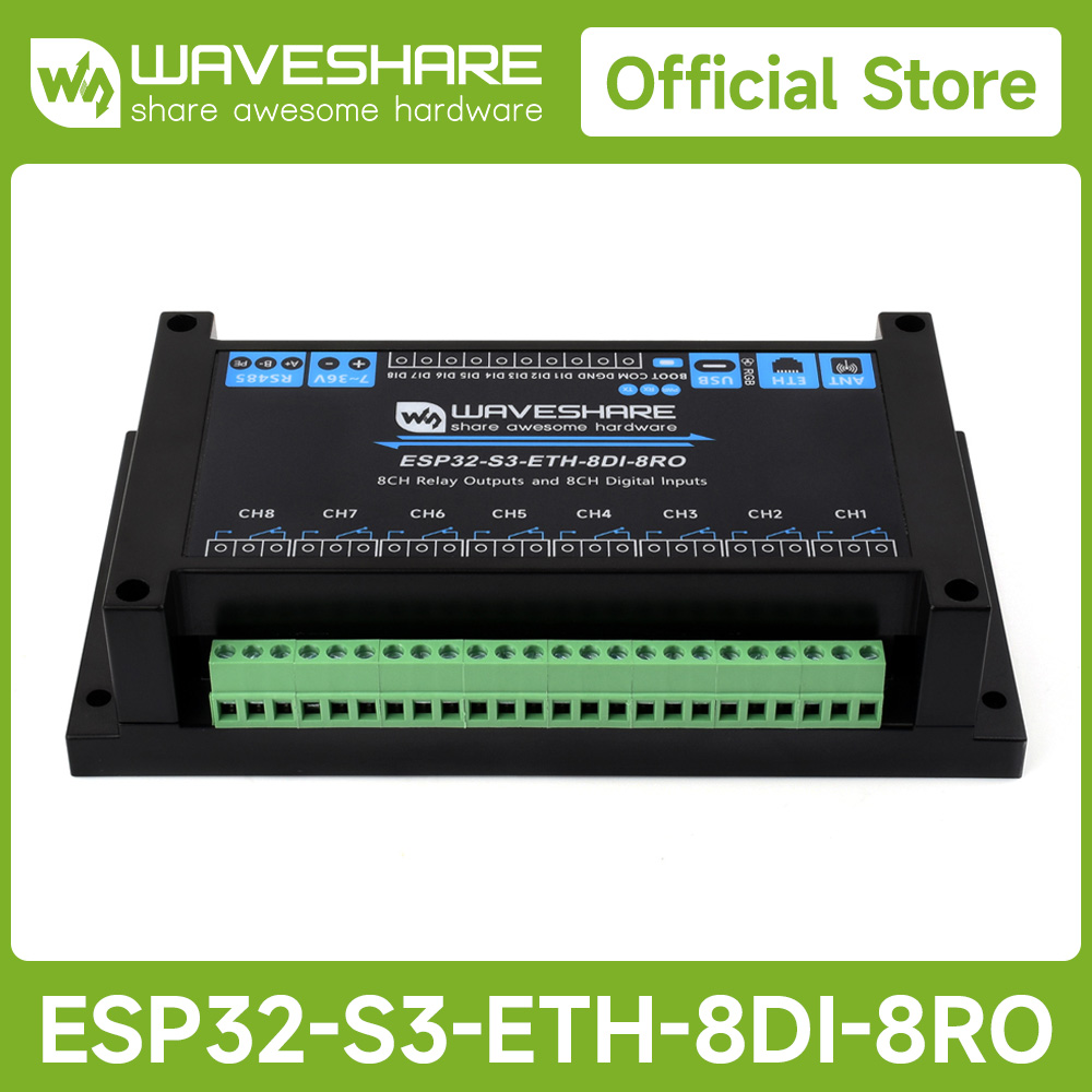 Waveshare الصناعية 8-قناة ESP3 - مراجعة Doit Esp32 وسعره