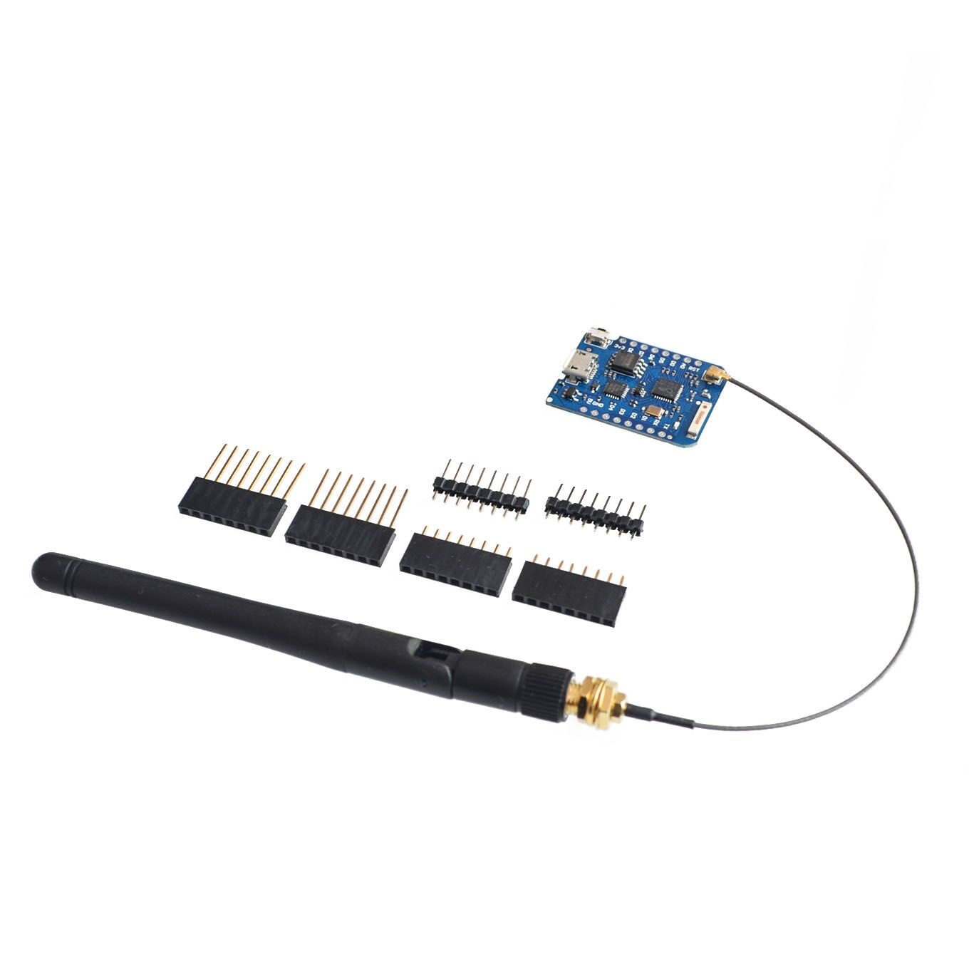 WEMOS-موصل هوائي خارجي ، لوحة  - مراجعة D1 Mini Pro وسعره