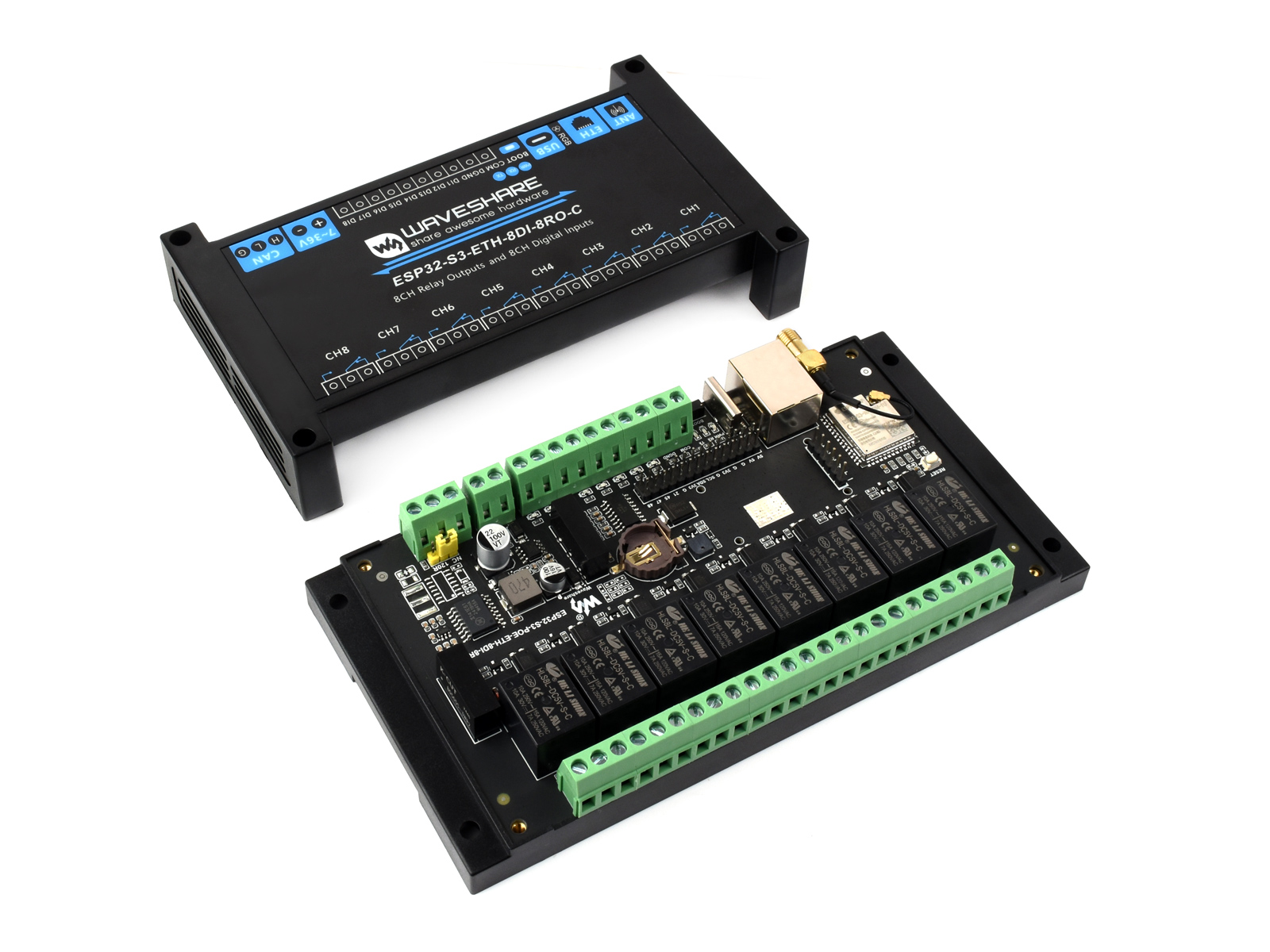 وحدة ترحيل WiFi صناعية ذات 8 ق - مراجعة Waveshare Esp32 وسعره
