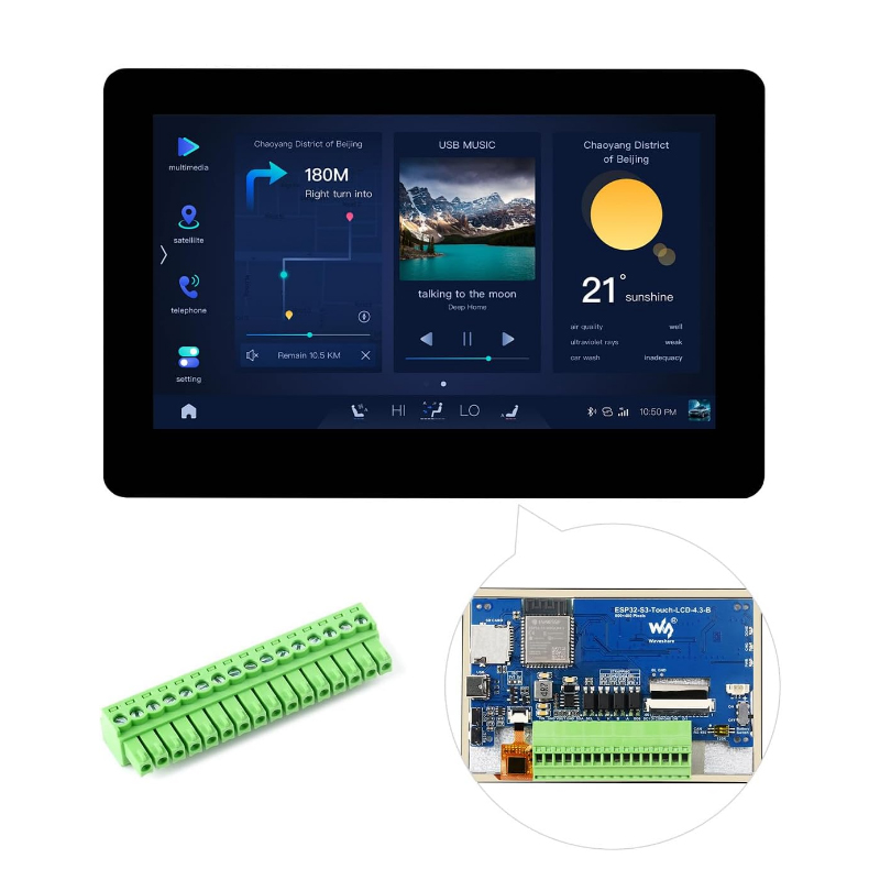 Waveshare ESP32-S3 4.3 بوصة IP - مراجعة Lolin S3 وسعره