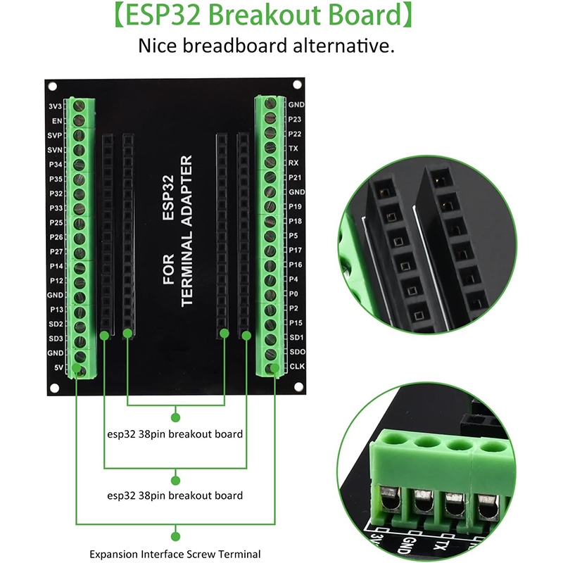3 قطعة 38PIN ESP32 لوحة القطع  - مراجعة Nodemcu 32S وسعره