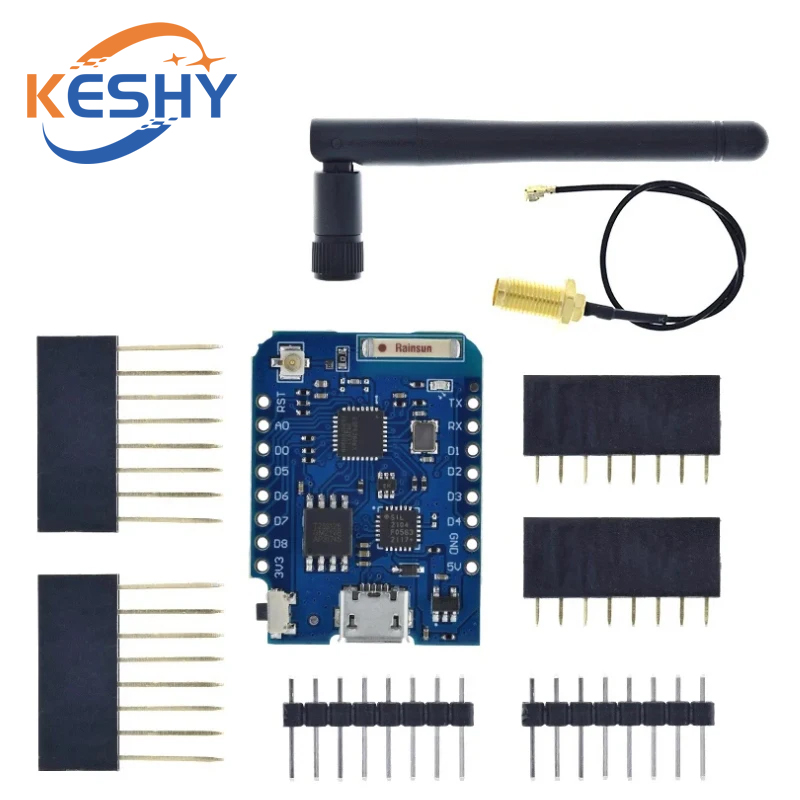 WEMOS D1 Mini Pro 16M بايت موص - مراجعة D1 Mini Pro وسعره