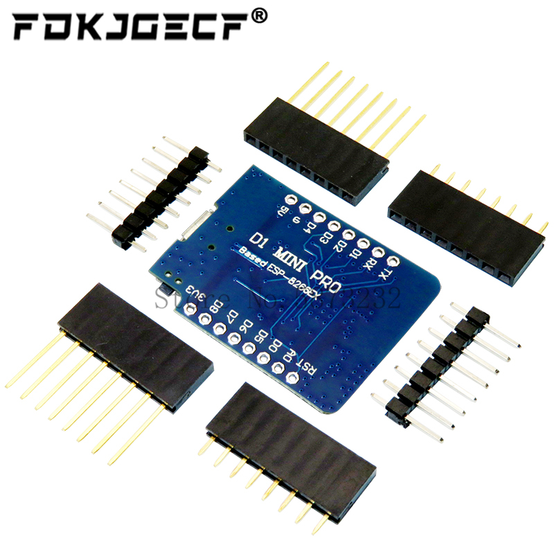 NodeMCU على أساس ESP8266 ESP-8 - مراجعة D1 Mini Pro وسعره