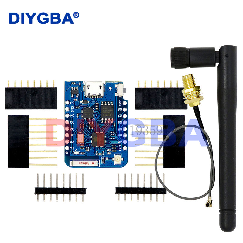 WEMOS D1 Mini Pro 4M 16M بايت  - مراجعة Nodemcuv2 وسعره