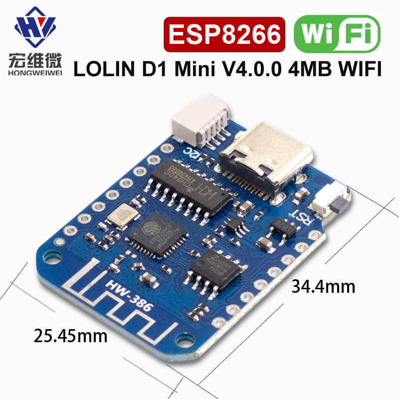 WEMOS D1 Mini V4.0.0 TYPE-C US - مراجعة Nodemcuv2 وسعره
