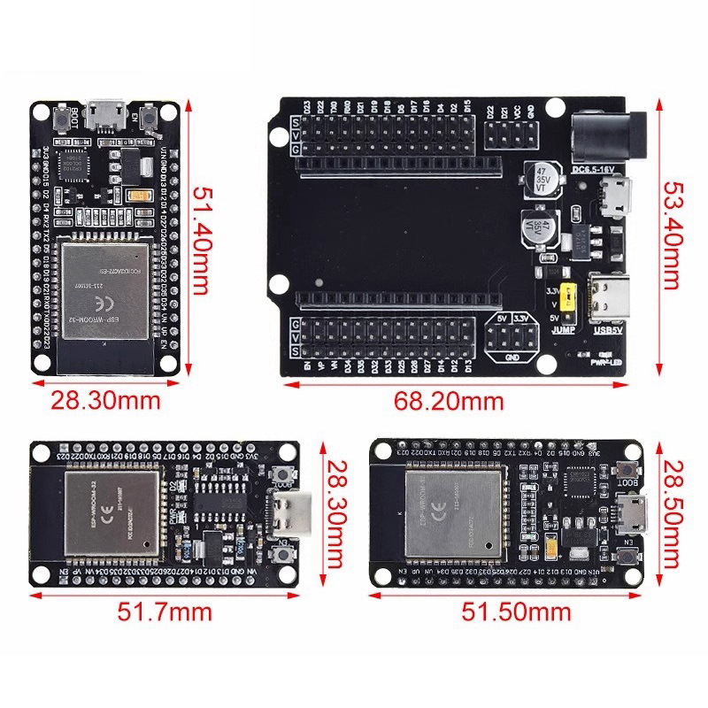 ESP32 مجلس التنمية CP2102 CH34 - مراجعة Nodemcu 32S وسعره
